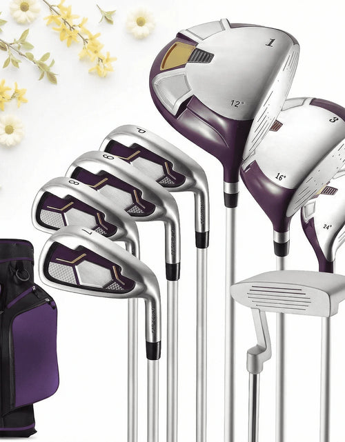 Load image into Gallery viewer, Complete Golf Clubs Package 8 Club Set for Men Woman Right Handed True Temper Steel Shafts Putter Stand Bag and 3 H C Bonus Head
