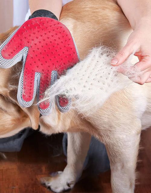 Load image into Gallery viewer, Soft Pet Grooming Gloves Hair Remover Deshedding for Cats, Dogs, Rabbits and Horses
