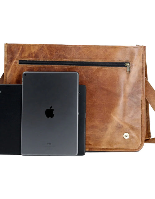 Load image into Gallery viewer, Komals Passion Leather Vintage Mens 16 Inch Leather Laptop Messenger Pro Satchel Mens Bag
