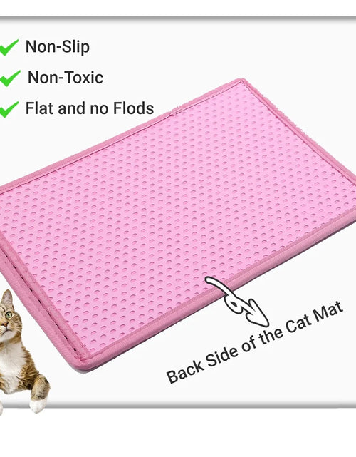 Load image into Gallery viewer, Double Layer anti Tracking Waterproof Cat Litter Trapping Mat Pink
