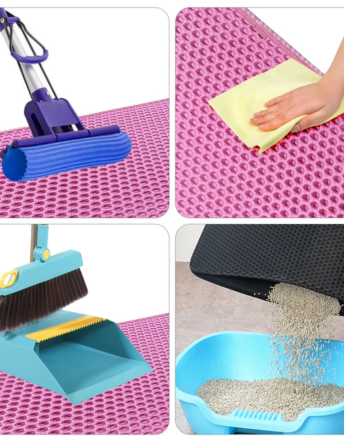 Load image into Gallery viewer, Double Layer anti Tracking Waterproof Cat Litter Trapping Mat Pink
