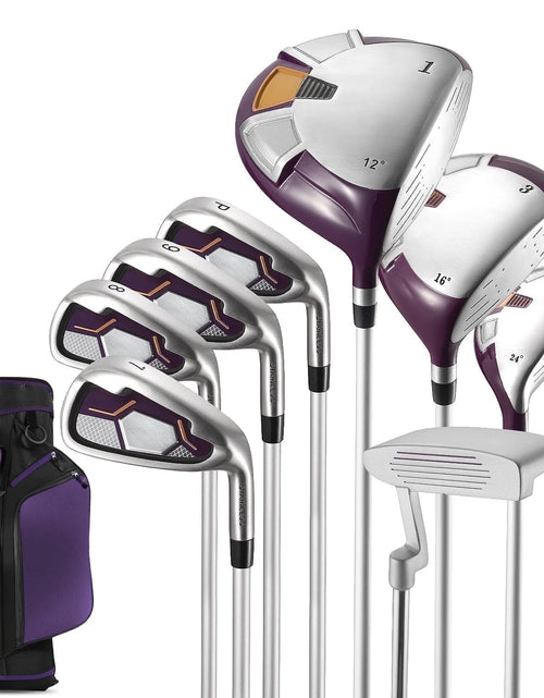 Load image into Gallery viewer, Complete Golf Clubs Package 8 Club Set for Men Woman Right Handed True Temper Steel Shafts Putter Stand Bag and 3 H C Bonus Head
