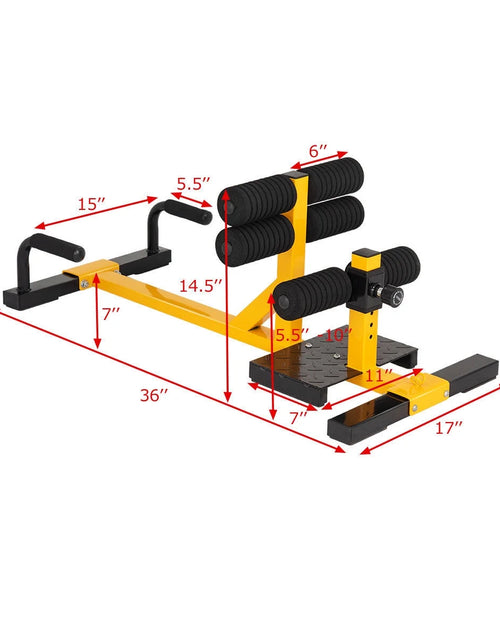 Load image into Gallery viewer, 3-In-1 Sissy Squat Push up Ab Workout Home Gym Sit up Machine Height Adjustable
