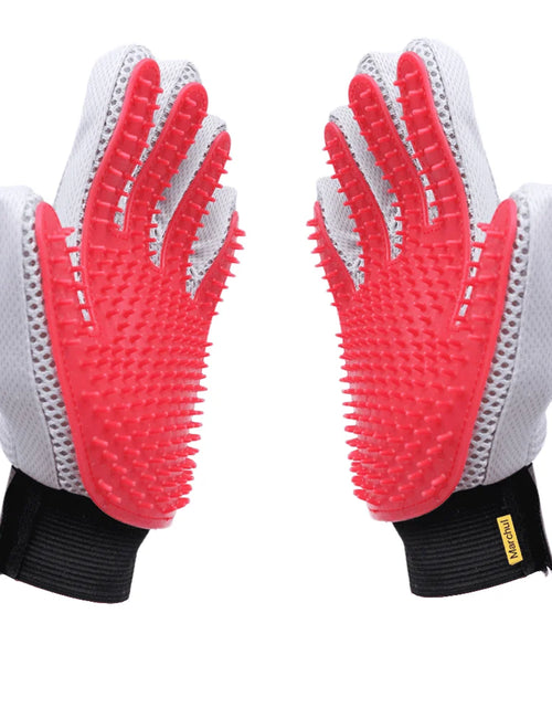 Load image into Gallery viewer, Soft Pet Grooming Gloves Hair Remover Deshedding for Cats, Dogs, Rabbits and Horses
