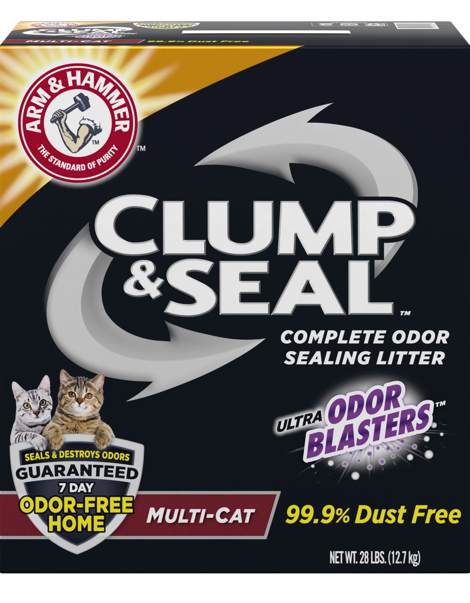 Clump & Seal Cat Litter Multi-Cat Complete Odor Sealing Clay Clumping Cat Litter, 28 Lb