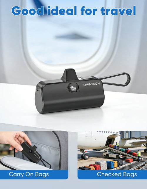 Load image into Gallery viewer, Cargador Portátil Banco De Energía Para Iphone Android Con Pantalla LED 5000Mah Mini Cargador Rápido Paquete De Batería Compatible Con Iphone 15/14/13/12
