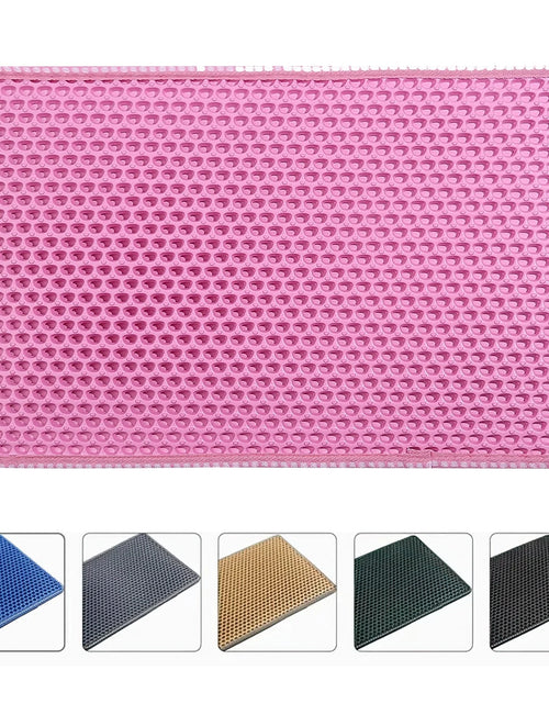 Load image into Gallery viewer, Double Layer anti Tracking Waterproof Cat Litter Trapping Mat Pink
