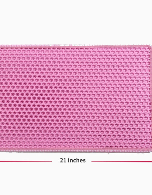 Load image into Gallery viewer, Double Layer anti Tracking Waterproof Cat Litter Trapping Mat Pink
