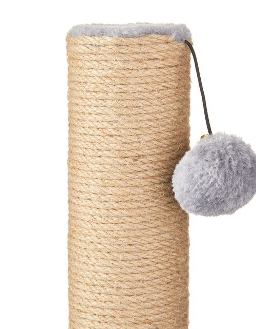 Load image into Gallery viewer, 17"Deluxe Jute Cat Scratching Post with Arch Grooming Massager, Gray, Pack of 1
