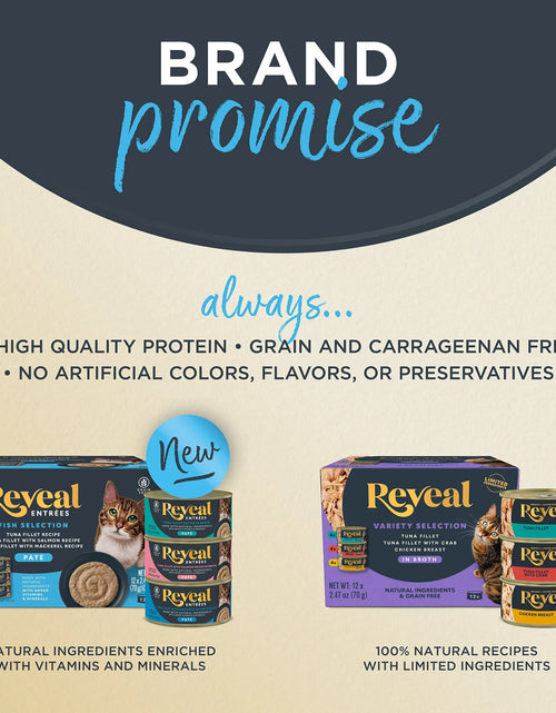 Load image into Gallery viewer, Pet Food Natural Wet Cat Food, Fish &amp; Chicken in Broth Variety Pack, 12 X 2.47Oz Pouches
