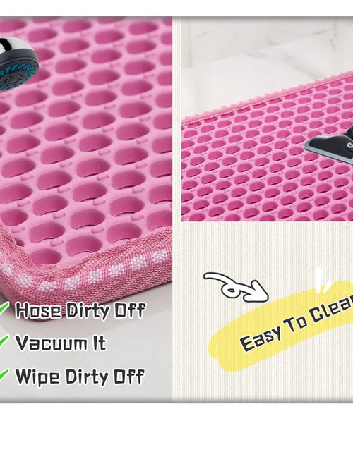 Load image into Gallery viewer, Double Layer anti Tracking Waterproof Cat Litter Trapping Mat Pink
