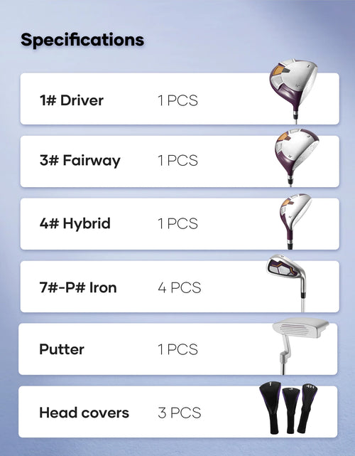 Load image into Gallery viewer, Complete Golf Clubs Package 8 Club Set for Men Woman Right Handed True Temper Steel Shafts Putter Stand Bag and 3 H C Bonus Head
